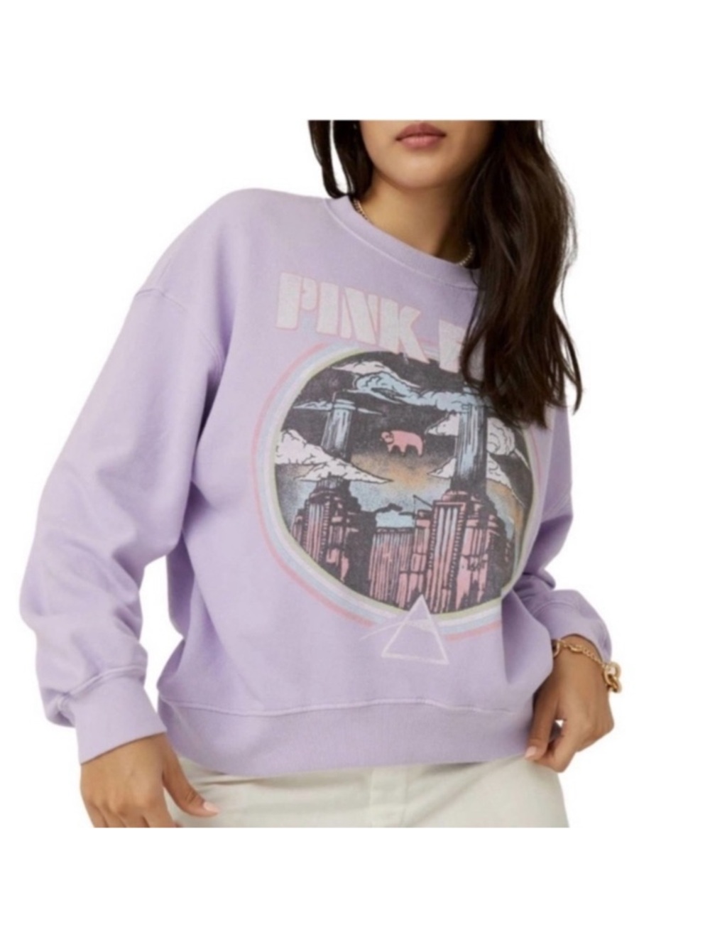 Daydreamer Pink Floyd Animals Tour 77 Lavender Sweatshirt Size Small Lilac Haze - Picture 4 of 10